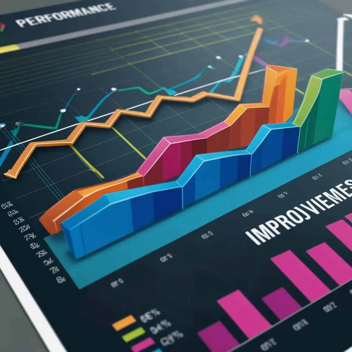 Performance metrics chart showing social media analytics